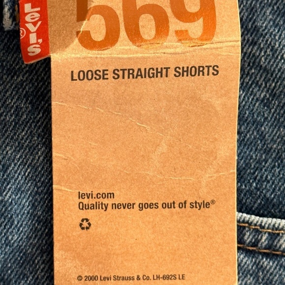 NWT VINTAGE Levi’s 569 loose straight denim blue jean shorts Big Tall 40 - Picture 7 of 10